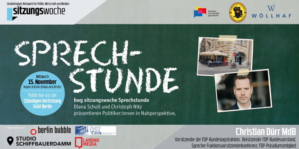 Christian Dürr - bwg Sitzungswoche Sprechstunde